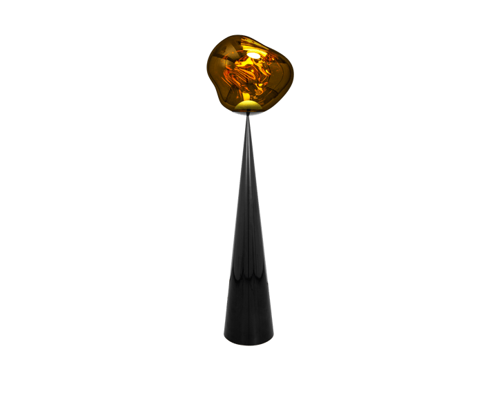 Melt Cone fat floor lamp LED 174,5 cm, Gold Tom Dixon