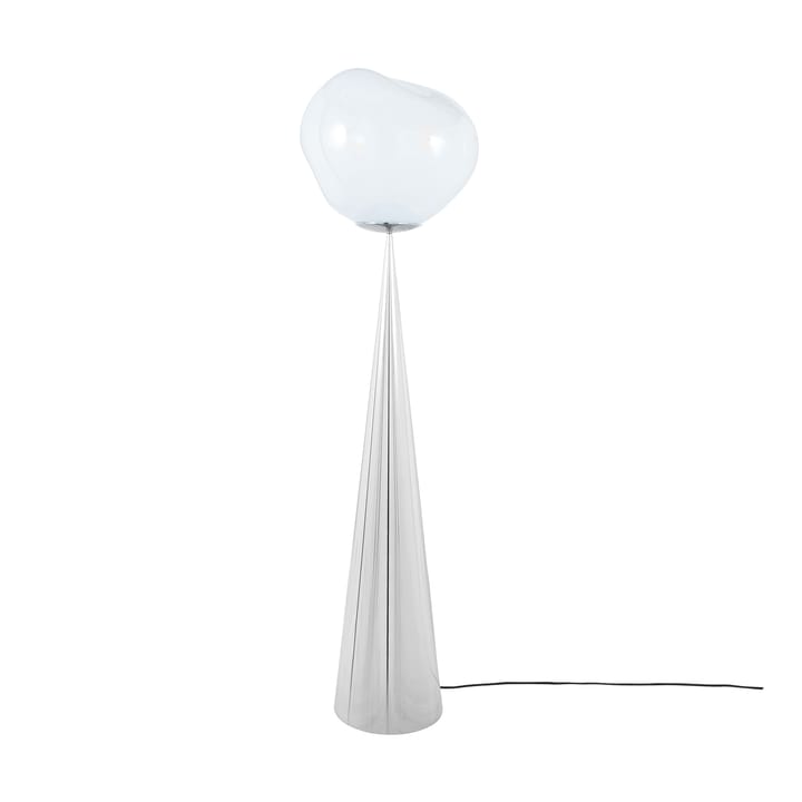 Melt Cone fat floor lamp LED 174,5 cm - Opal-silver - Tom Dixon