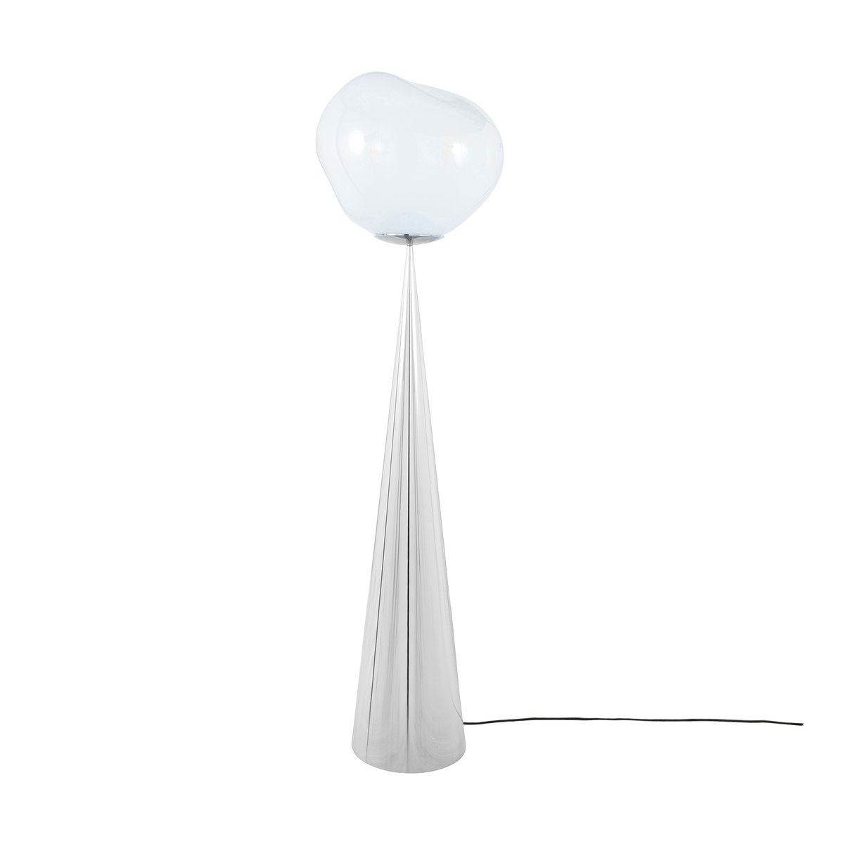 Tom Dixon Melt Cone fat floor lamp LED 174,5 cm Opal-silver