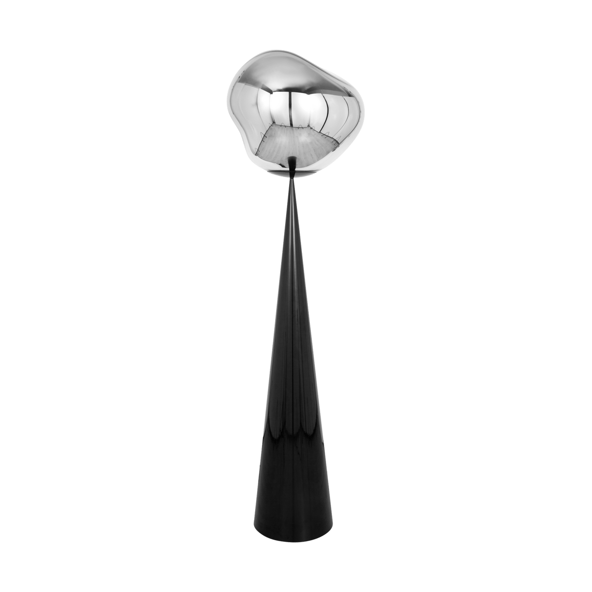 Tom Dixon Melt Cone fat floor lamp LED 174,5 cm Silver