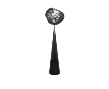 Melt Cone fat floor lamp LED 174,5 cm - Silver - Tom Dixon