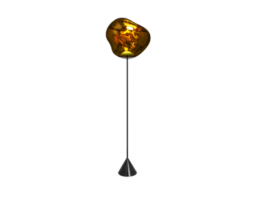 Melt Cone slim floor lamp LED 180 cm - Gold - Tom Dixon