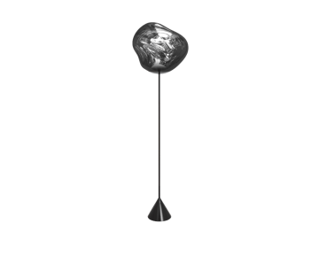 Melt Cone slim floor lamp LED 180 cm - Silver - Tom Dixon