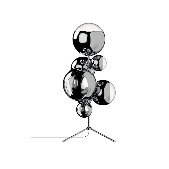 Mirror Ball chandelier floor lamp LED 181 cm - Silver - Tom Dixon