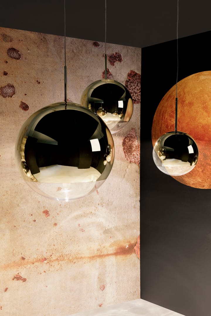 Mirror Ball pendant lamp LED Ø25 cm, Gold Tom Dixon