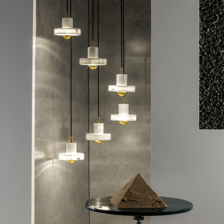 Stone pendant lamp, White marble Tom Dixon