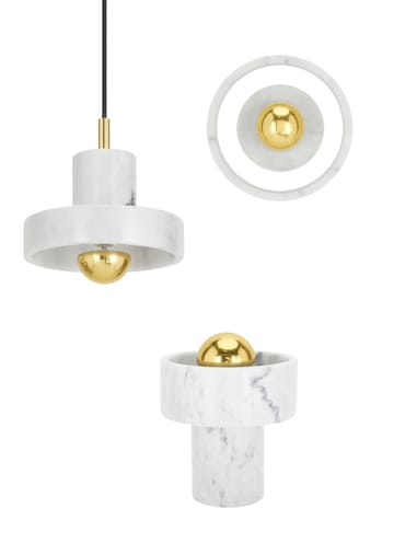 Stone pendant lamp - White marble - Tom Dixon