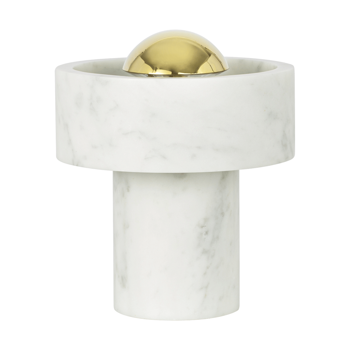 Tom Dixon Stone Portable LED table lamp 28 cm Marble-gold