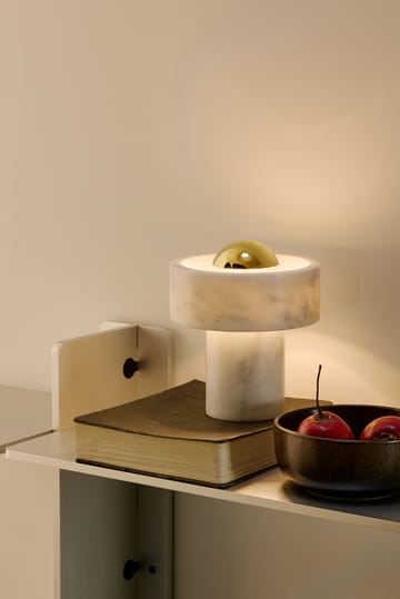 Stone Portable LED table lamp 28 cm - Marble-gold - Tom Dixon