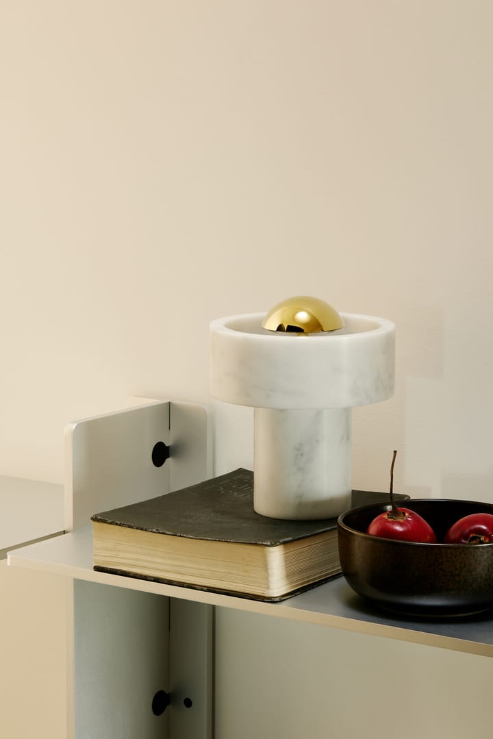 Stone Portable LED table lamp 28 cm, Marble-gold Tom Dixon