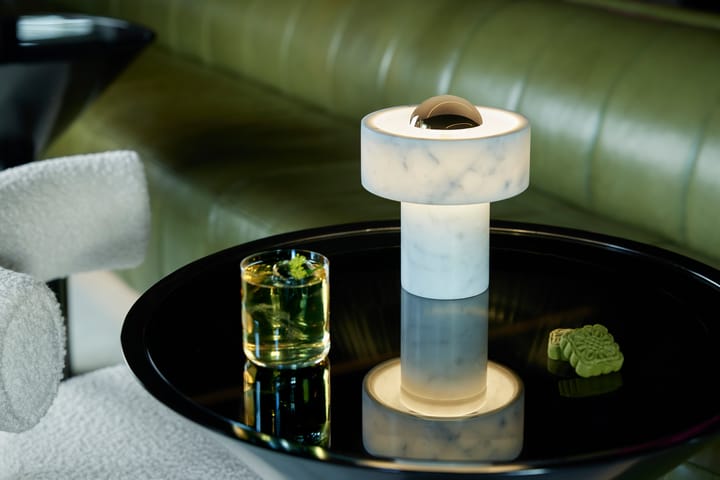 Stone Portable LED table lamp 28 cm, Marble-gold Tom Dixon