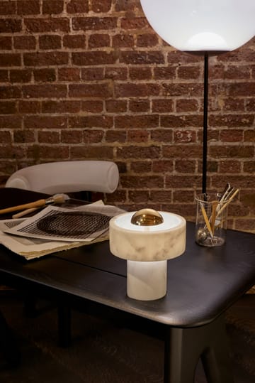 Stone Portable LED table lamp 28 cm - Marble-gold - Tom Dixon