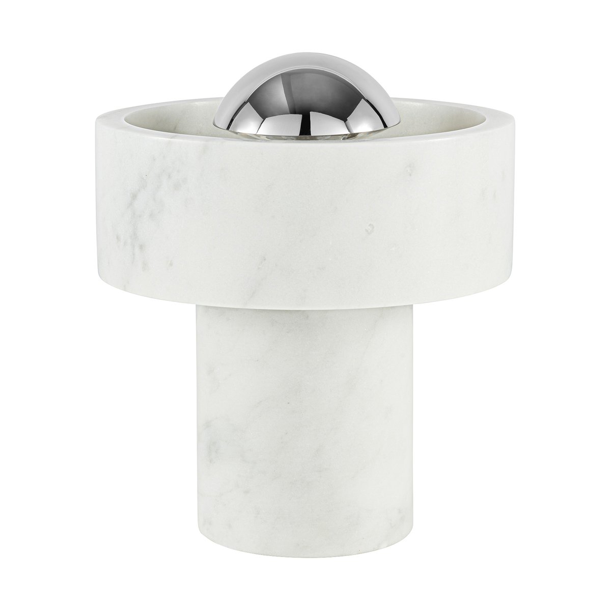 Tom Dixon Stone Portable LED table lamp 28 cm Marble-silver