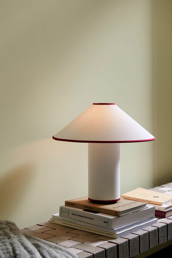 Colette ATD6 table lamp, white & merlot &Tradition