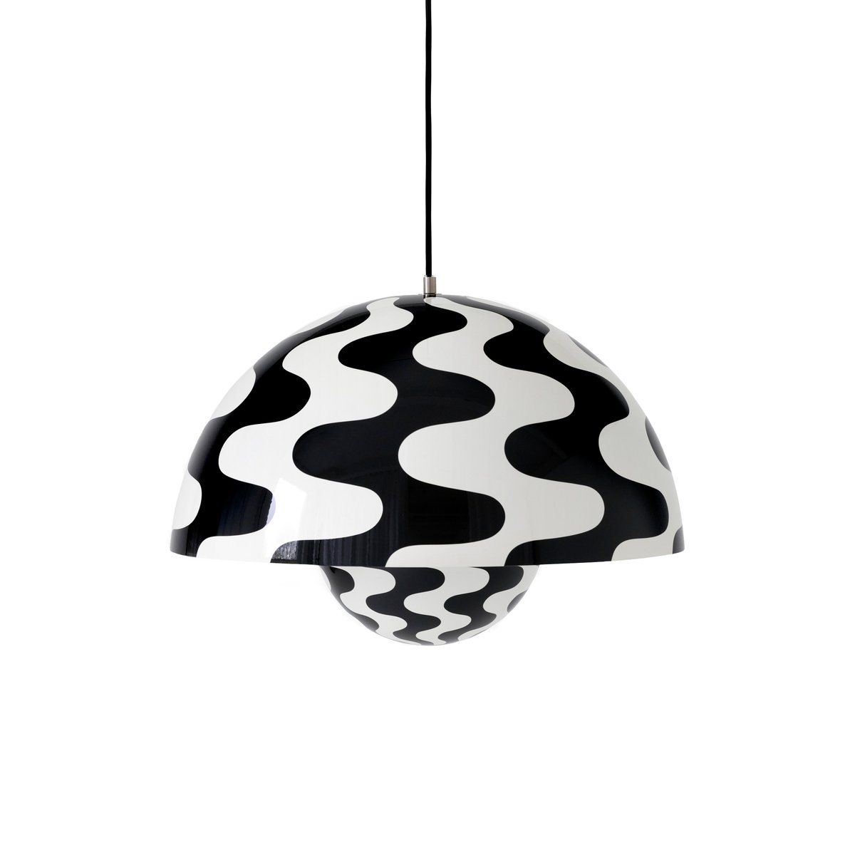 &Tradition FlowerPot pendant big VP2 Black-white pattern