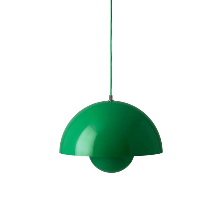 Flowerpot pendant lamp VP7, Signal green &Tradition