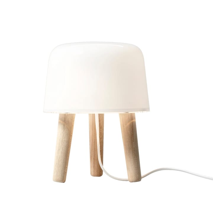 Milk floor lamp, lamp with white cord &Tradition