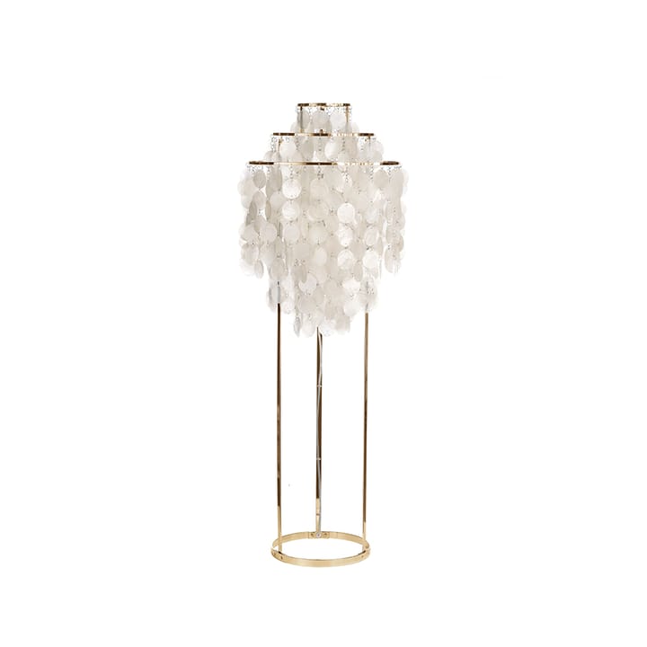 Fun 1 STM floor lamp, Mother of pearl, brass Verpan