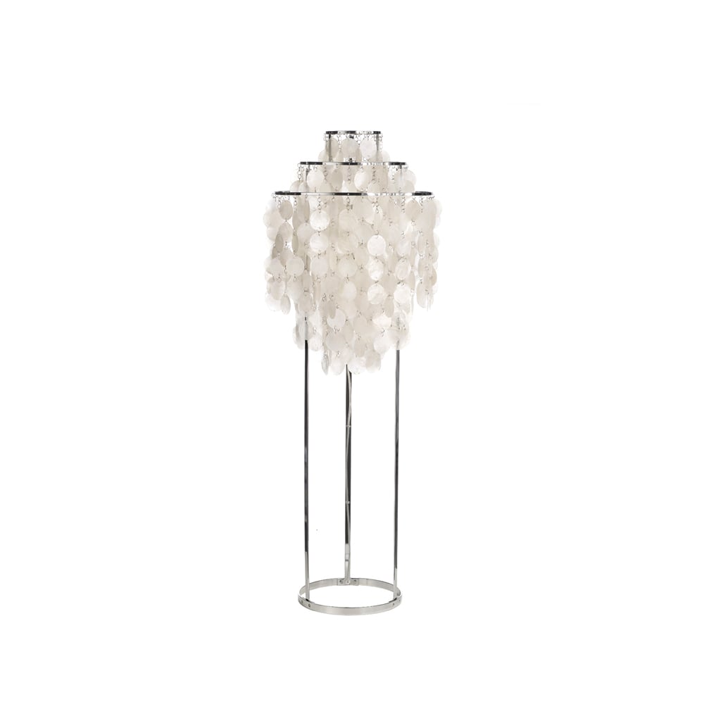 Verpan Fun 1 STM floor lamp Mother of pearl, chrome