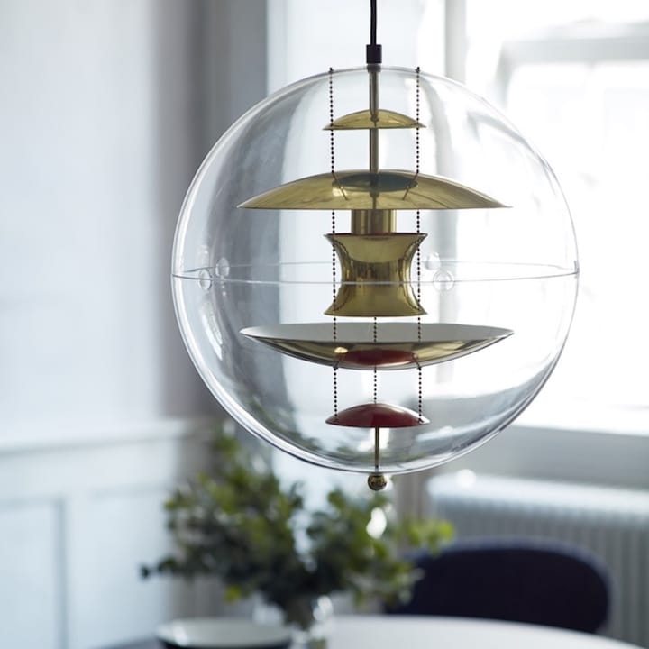 VP Globe Brass pendant lamp, Ø40 cm Verpan