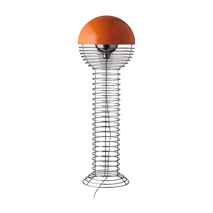 Wire golvlampa, Chrome-orange Verpan