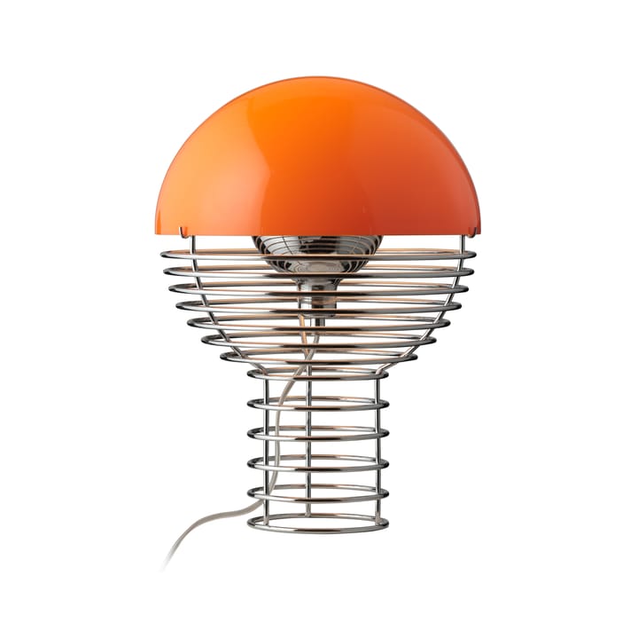 Wire table lamp Ø30 cm - Chrome-orange - Verpan