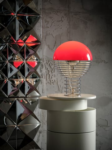 Wire table lamp Ø30 cm - Chrome-red - Verpan