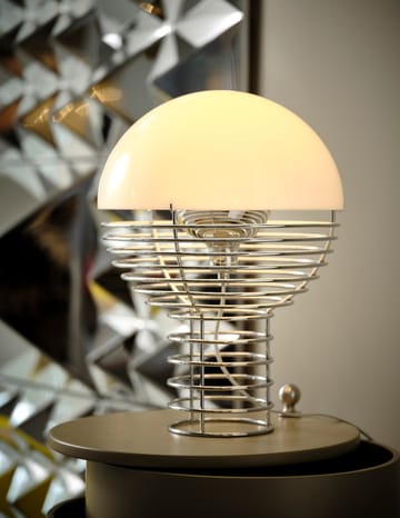 Wire table lamp Ø30 cm - Chrome-white - Verpan