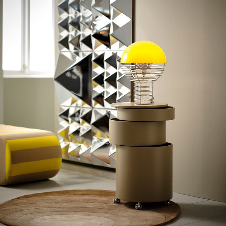 Wire table lamp Ø30 cm, Chrome-yellow Verpan