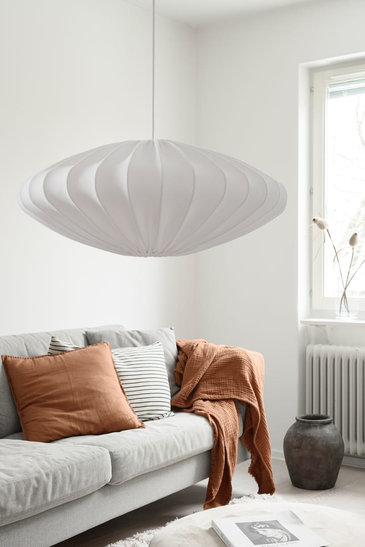 Ellipse lampskärm 65 cm bomull, Vit Watt & Veke