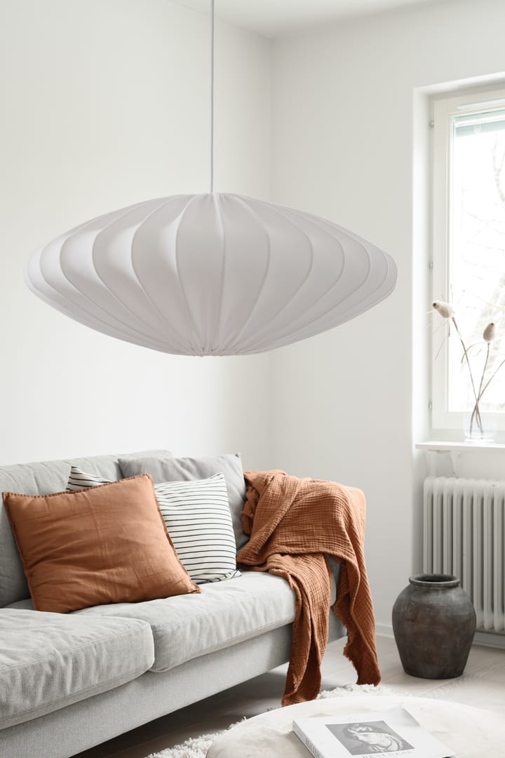 Ellipse lampskärm 65 cm linne, Vit Watt & Veke