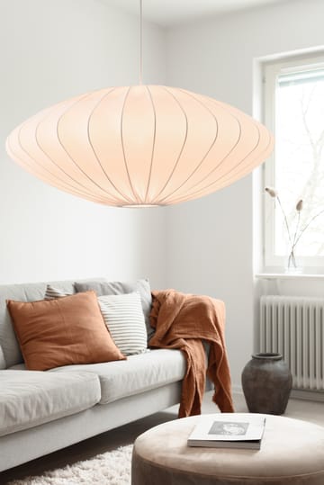 Ellipse lampskärm 80 cm bomull - Vit - Watt & Veke