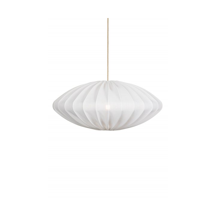 Watt & Veke Ellipse Linen Pendant Ceiling Lamp Ø80 cm White