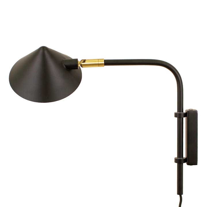 Kelly Wandleuchte kurzer Arm, Schwarz-gold Watt & Veke