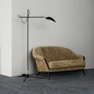 Spoon floor lamp - matte black brass - Watt & Veke