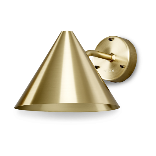 Westal Funnel wall lamp E27 Ø25 cm Brass