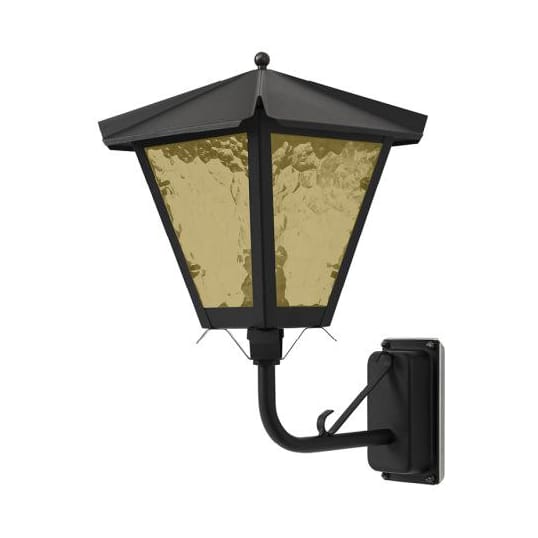 Gustav E27 downward-facing wall lantern 40 cm - Black-yellow - Westal