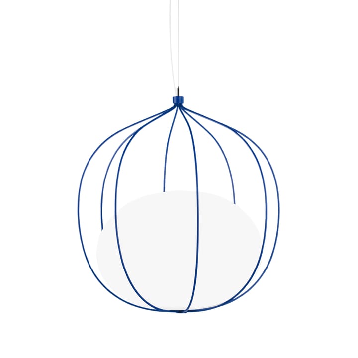 Hoop pendant lamp - Blue, inner shade matte opal glass - Zero Interiör