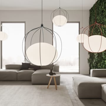 Hoop pendant lamp - White, inner dome matte opal glass - Zero Interiör