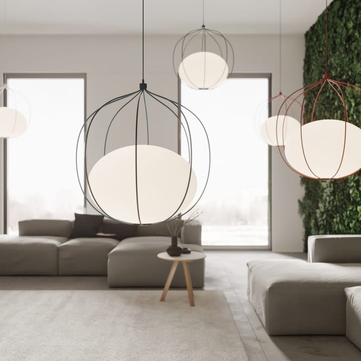 Hoop pendant lamp, White, inner dome matte opal glass Zero Interiör